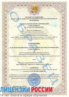 Образец разрешение Бирск Сертификат ISO 50001